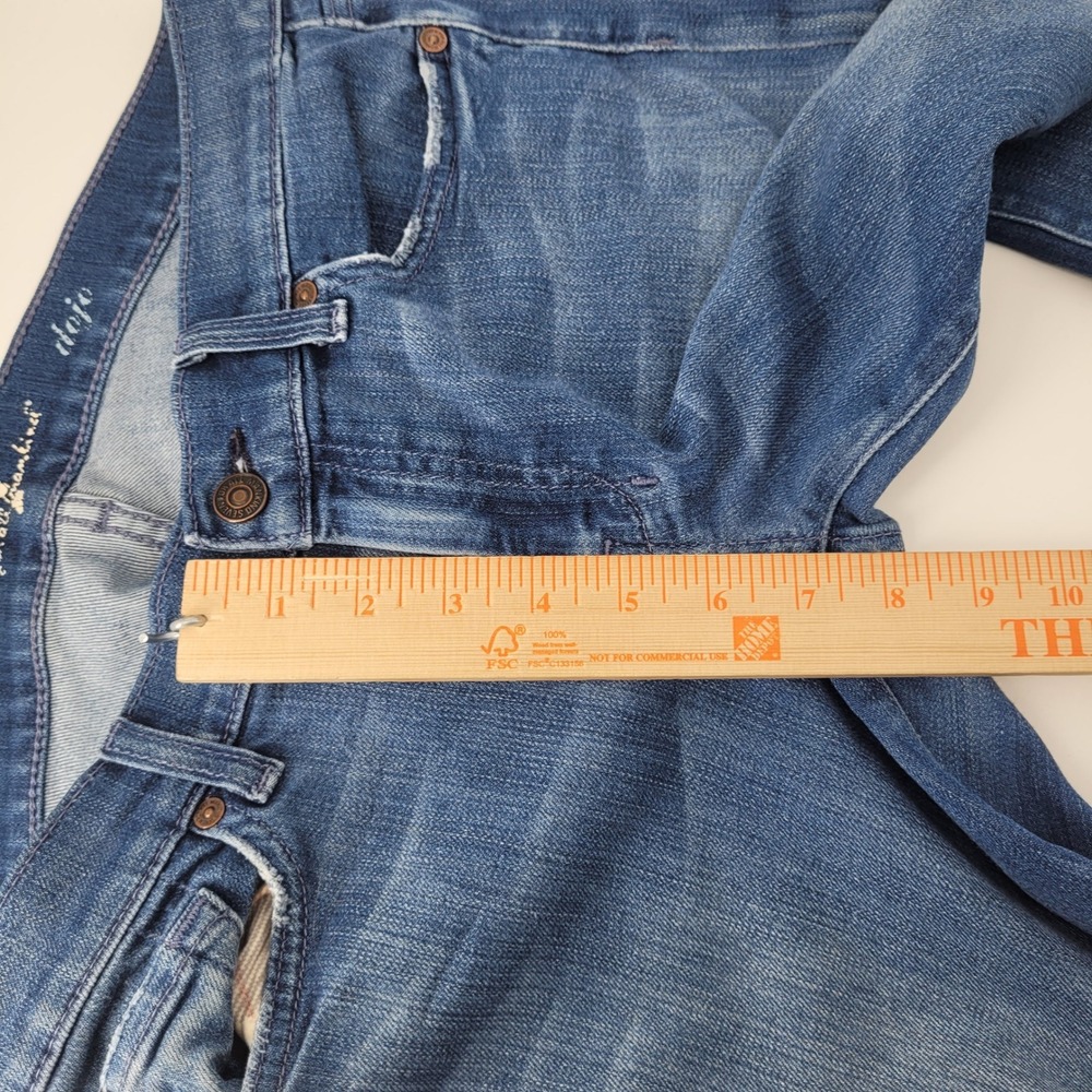 7‎ For All Mankind Dojo Jeans 28 Womens Blue Flare Leg Low Rise Denim Stretch - Picture 8 of 8